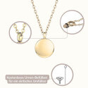 Personalisierte runde Aschekette – Graviertes Erinnerungsstück mit Namen & Daten