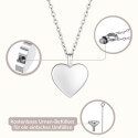 Personalisierte herzförmige Aschekette – Graviertes Erinnerungsstück mit Namen & Daten