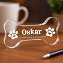 Personalisiertes Erinnerungsgeschenk – Knochenförmige Acryl-Gedenktafel für Hunde mit Namen, Daten & Widmung